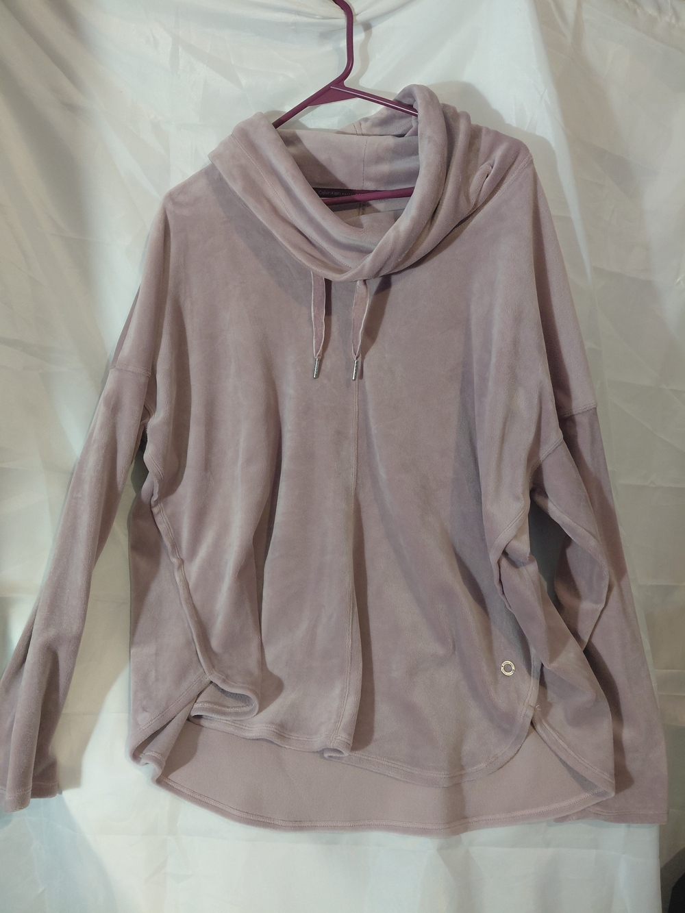 Calvin Klein Soft Lavender Cowl-Neck Pullover